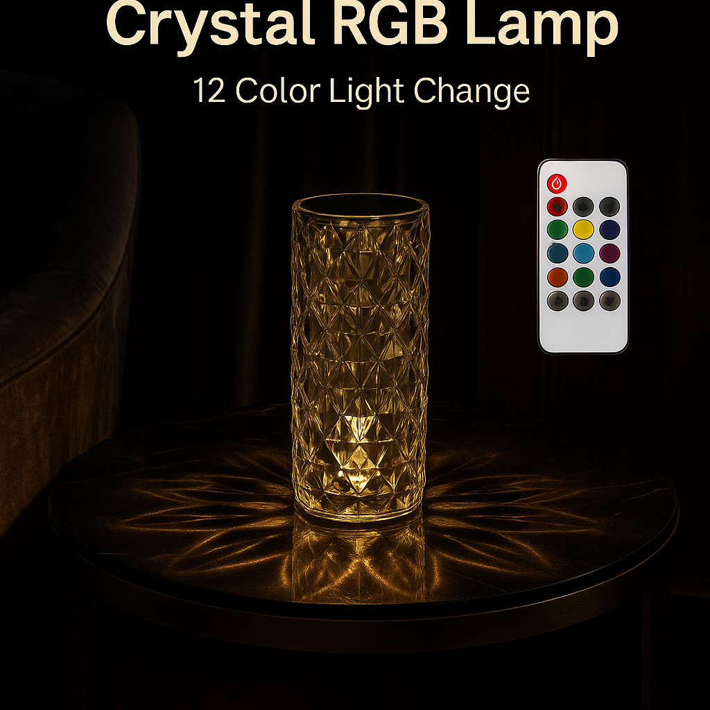 Crystal RGB Diamond Lamp - 12 Color Changing Light
