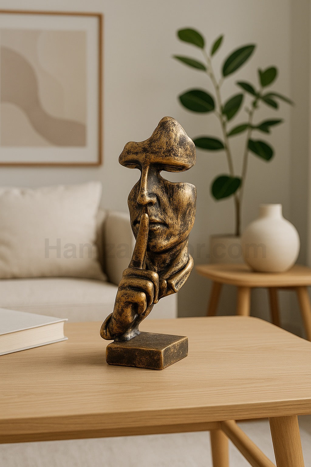Premium Resin Face Sculpture – 10 Inches