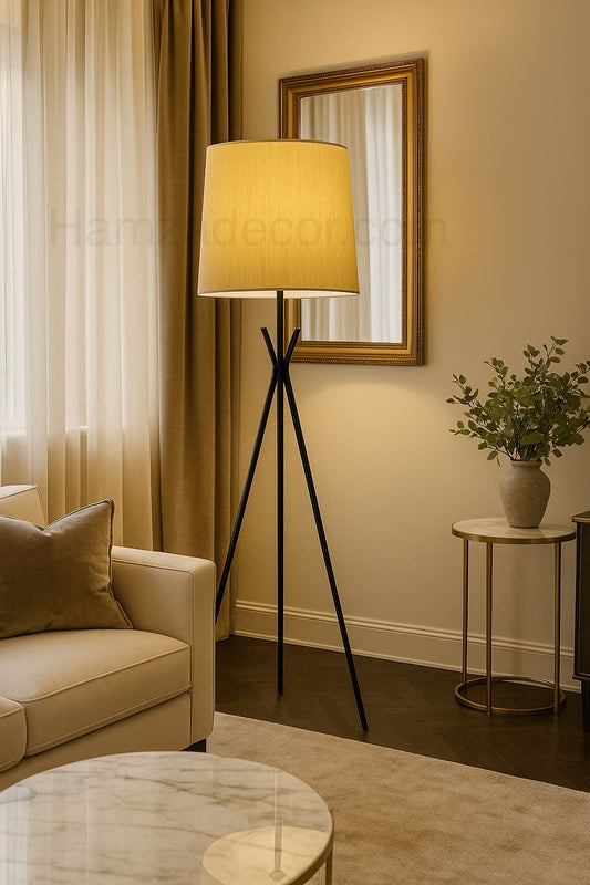 Modern Tripod Floor Lamp – Warm Ambient Lighting