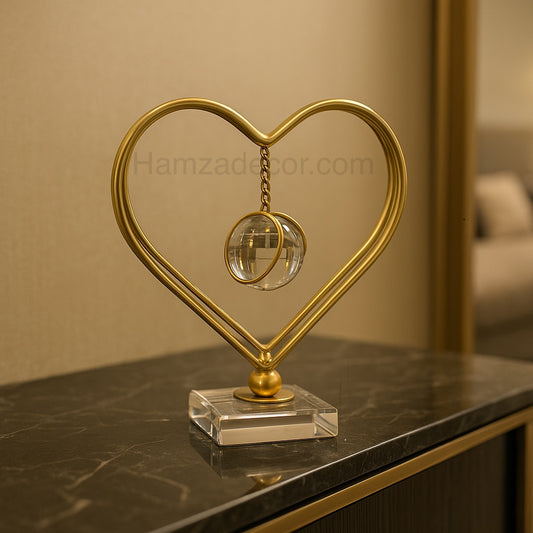 Elegant Heart Crystal Hanging Décor – Modern Luxury Accent Piece