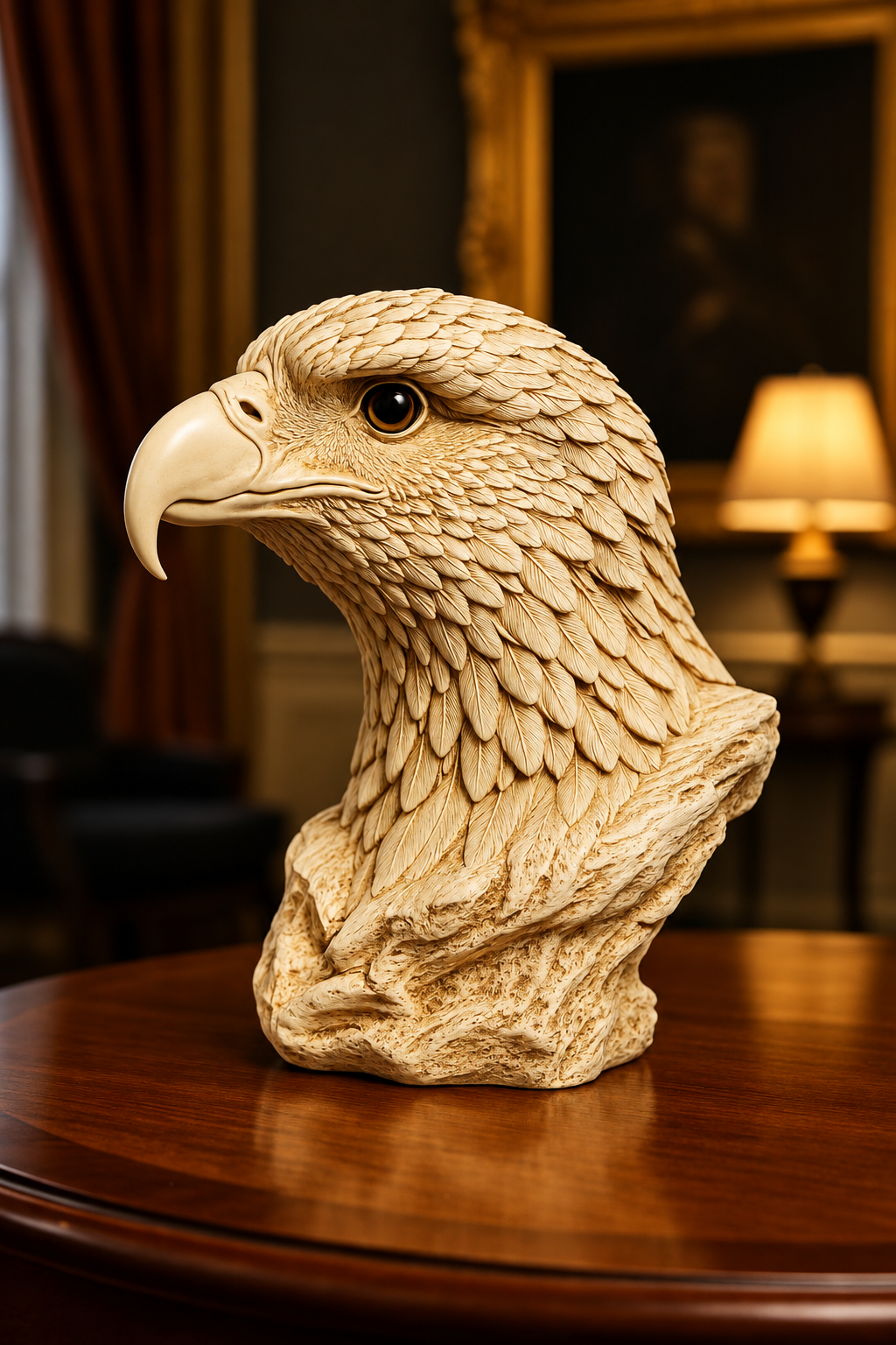 Regal Eagle Head Sculpture