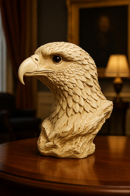 Regal Eagle Head Sculpture