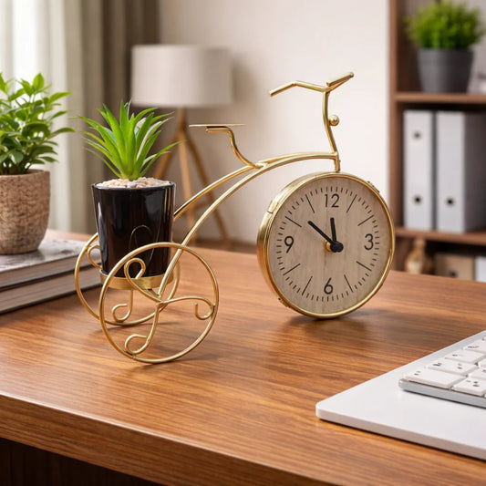 Bicycle Clock Planter
