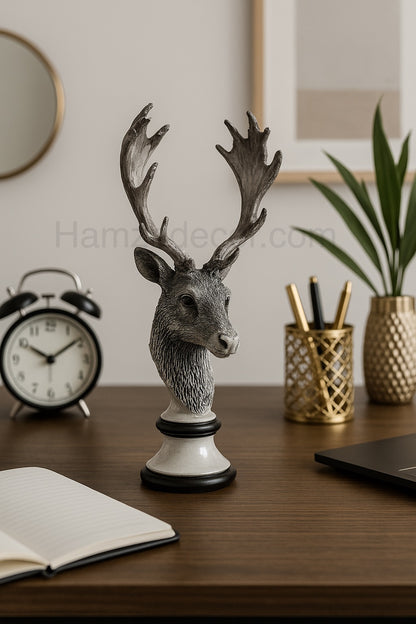 8-Inch Resin Markhor Sculpture – Elegant Table Décor with Solid Base & Realistic Detailing