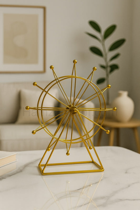 Golden Metal London Eye Decor Wheel - 8-Inch
