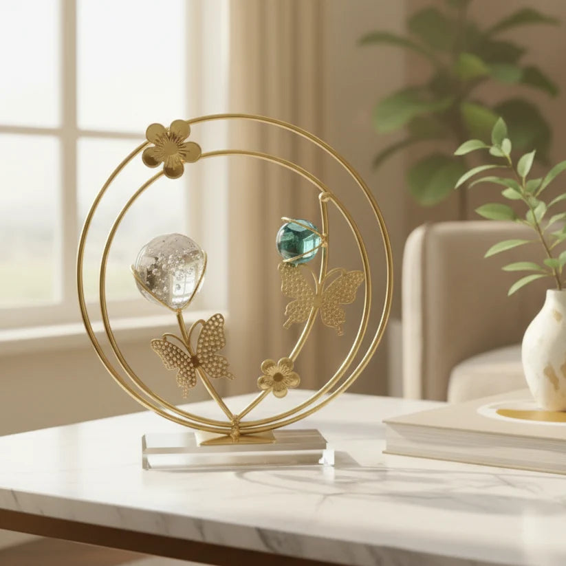 Butterfly Crystal Sphere Stand